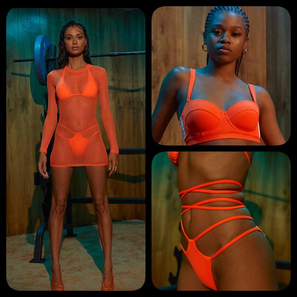 IVY PARK Other - NEW Adidas x Ivy Park Set Bikini Top Bottom Mesh Swim Cover Dress HOST PICK